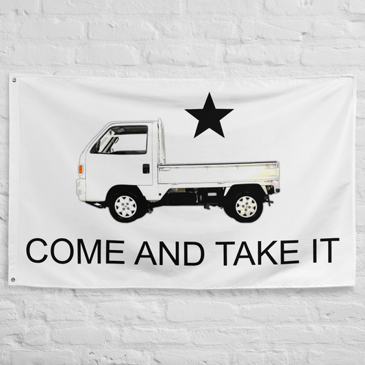 mini truck COME AND TAKE IT flag