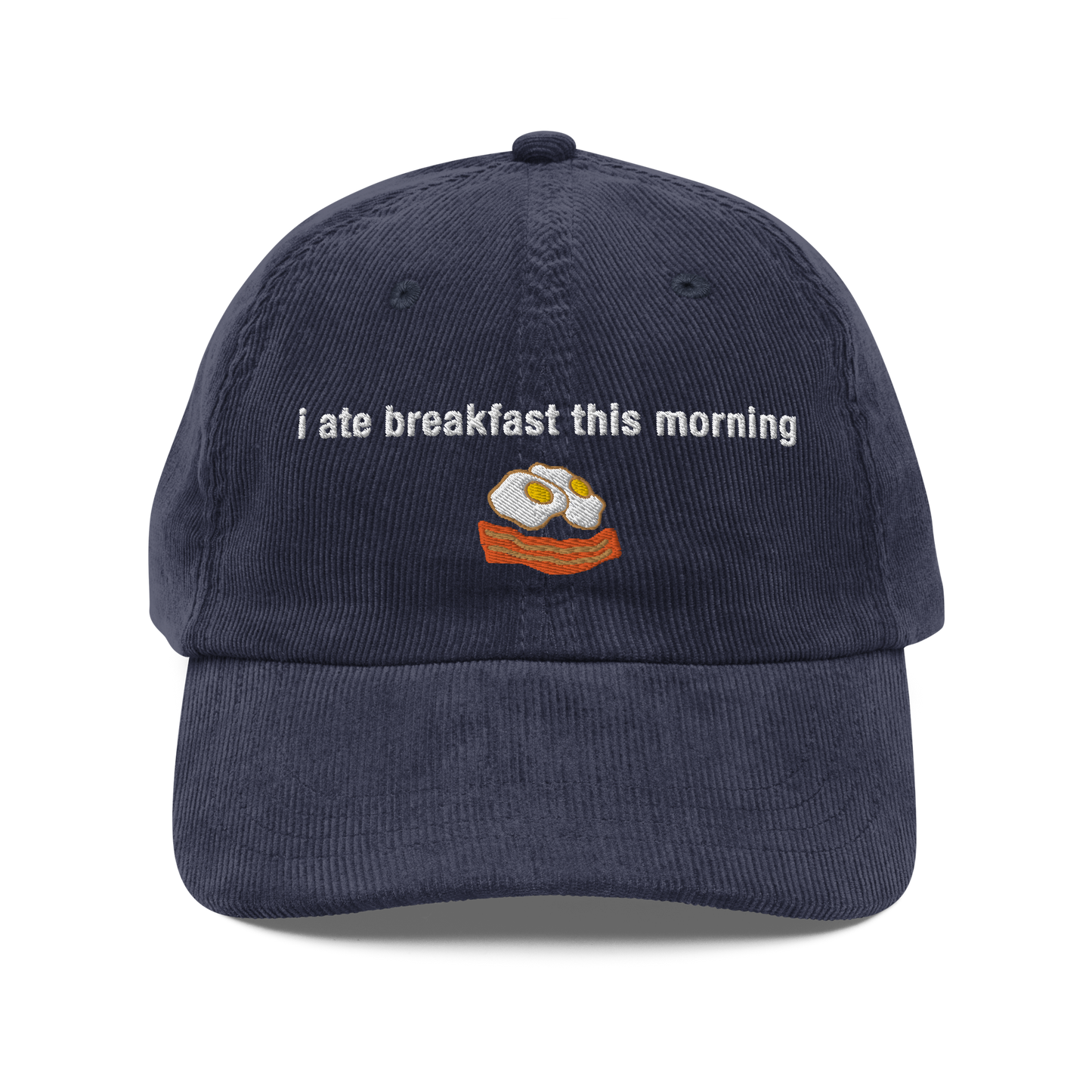i ate breakfast corduroy hat